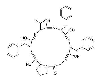 cyclo(glycyl-prolyl-phenylalanyl-valyl-phenylalanyl-phenylalanyl) structure