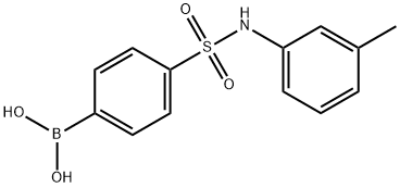 4-(3-甲基苯胺基磺酰基)苯硼酸结构式