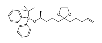 (S)-tert-butyl((5-(2-(pent-4-en-1-yl)-1,3-dioxolan-2-yl)pentan-2-yl)oxy) diphenylsilane Structure