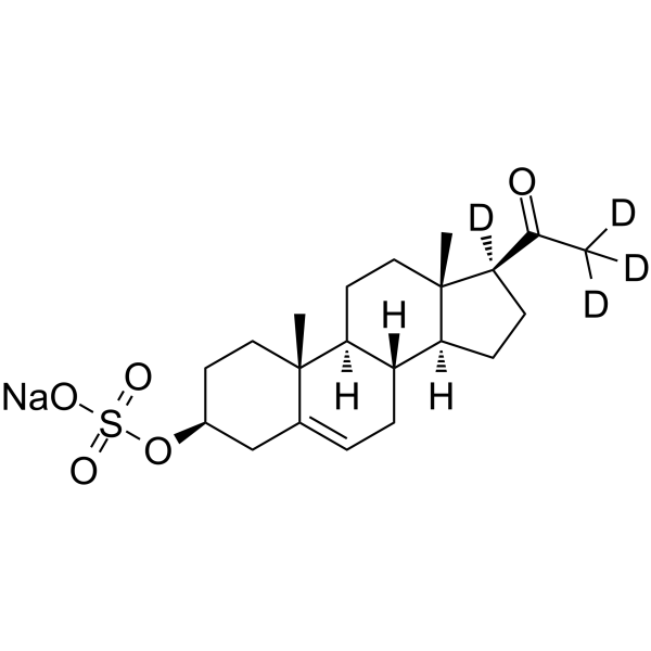 Pregnenolone monosulfate-d4 sodium结构式