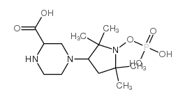3-(2-carboxypiperazine-4-yl)propyl-1-phosphate Structure