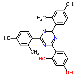 4-[2,6-bis(2,4-dimethylphenyl)-1H-1,3,5-triazin-4-ylidene]-3-hydroxycyclohexa-2,5-dien-1-one Structure