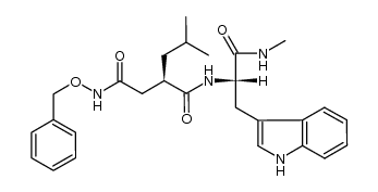 (R)-N1-((S)-3-(1H-indol-3-yl)-1-(methylamino)-1-oxopropan-2-yl)-N4-(benzyloxy)-2-isobutylsuccinamide Structure
