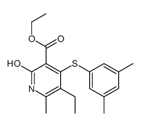 ethyl 4-(3,5-dimethylphenyl)sulfanyl-5-ethyl-6-methyl-2-oxo-1H-pyridine-3-carboxylate结构式