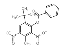 (3-methyl-2,4-dinitro-6-tert-butyl-phenyl) benzoate Structure
