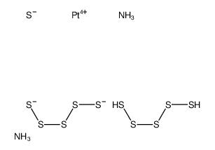 三(五硫羟基)铂(IV)酸铵结构式