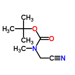 (氰基甲基)(甲基)氨基甲酸叔丁酯结构式