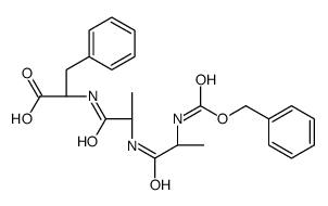 (2S)-3-phenyl-2-[[(2S)-2-[[(2S)-2-(phenylmethoxycarbonylamino)propanoyl]amino]propanoyl]amino]propanoic acid Structure