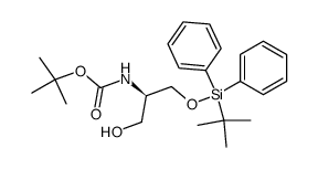 tert-butyl [(1R)-2-(tert-butyldiphenylsilyloxy)-1-(hydroxymethyl)-ethyl]carbamate Structure