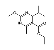 ethyl 2-methoxy-6-methyl-4-(1-methylethyl)-1,4-dihydropyrimidine-5-carboxylate结构式