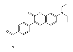 4-(7-二乙基氨基-3-香豆素)苯甲酰氰结构式