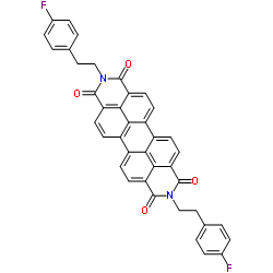 N,N'-双[2-(4-氟-苯基)-乙基]-3,4,9,10-PER二羧酰亚胺结构式