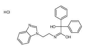 N-[2-(benzimidazol-1-yl)ethyl]-2-hydroxy-2,2-diphenylacetamide,hydrochloride结构式