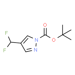 4-(二氟甲基)-1H-吡唑-1-羧酸叔丁酯结构式