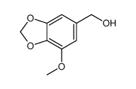 7-甲氧基-1,3-苯并二氧化物-5-甲醇结构式