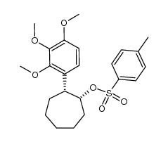 cis-(2-(2',3',4'-Trimethoxyphenyl)-cycloheptyl)-p-tosylat结构式