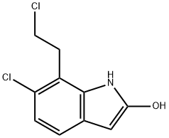 1H-Indol-2-ol, 6-chloro-7-(2-chloroethyl)- Structure