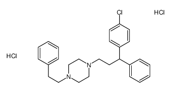 1-[3-(4-chlorophenyl)-3-phenylpropyl]-4-(2-phenylethyl)piperazine,dihydrochloride结构式
