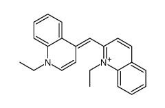 1-ethyl-2-[(1-ethylquinolin-1-ium-4-yl)methylidene]quinoline Structure