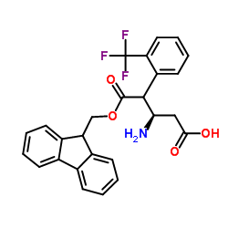 FMOC-(R)-3-氨基-4-(2-三氟甲苯基)丁酸结构式