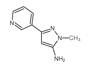 1-Methyl-3-pyridin-3-yl-1H-pyrazol-5-amine Structure