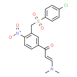 1-(3-([(4-CHLOROPHENYL)SULFONYL]METHYL)-4-NITROPHENYL)-3-(DIMETHYLAMINO)-2-PROPEN-1-ONE Structure