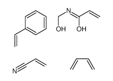 N-(羟甲基)-2-丙烯酰胺、1,3-丁二烯、乙烯基苯和2-丙烯腈的聚合物结构式