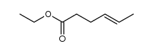 (E)-hex-4-enoic acid ethyl ester Structure