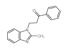 1-Propanone,3-(2-methyl-1H-benzimidazol-1-yl)-1-phenyl-结构式