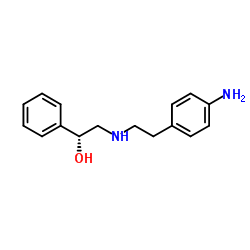 (R)-2-((4-氨基苯乙基)氨基)-1-苯基乙醇结构式