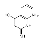 2,6-diamino-5-prop-2-enyl-1H-pyrimidin-4-one结构式