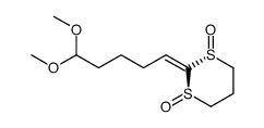 (-)-2-(5,5-dimethoxy-pentylidene)-[1R,3R]-1,3-dioxo-1,3-dithiane结构式