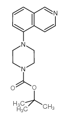 4-(异喹啉-5-基)哌嗪-1-羧酸叔丁酯结构式