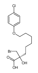 (2S)-2-(bromomethyl)-8-(4-chlorophenoxy)-2-hydroxyoctanoic acid Structure