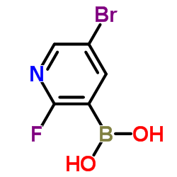 (5-Bromo-2-fluoro-3-pyridinyl)boronic acid structure