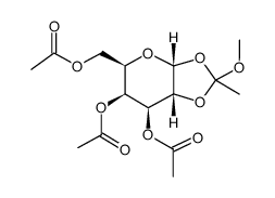 3,4,6-三-O-乙酰基-Α-D-吡喃半乳糖-1,2-(甲基原乙酸酯)结构式