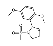 (9CI)-2-(2,5-二甲氧基苯基)-3-(甲基磺酰基)-噻唑烷结构式