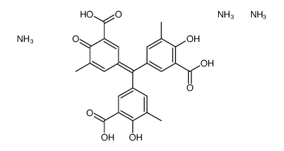 triammonium 5-[(3-carboxylato-4-hydroxy-5-methylphenyl)(3-carboxylato-5-methyl-4-oxo-2,5-cyclohexadien-1-ylidene)methyl]-2-hydroxy-3-methylbenzoate Structure