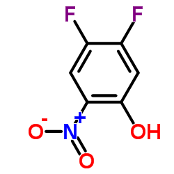 4,5-二氟-2-硝基苯酚结构式