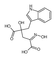 2-hydroxy-4-hydroxyimino-2-(1H-indol-3-ylmethyl)pentanedioic acid Structure