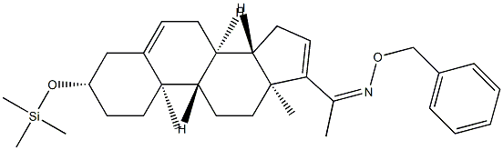 3β-(Trimethylsiloxy)pregna-5,16-dien-20-one O-benzyl oxime Structure