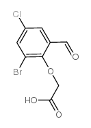 (2-溴-4-氯-6-甲酰基苯氧基)乙酸结构式