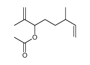 1-isopropenyl-4-methylhex-5-enyl acetate structure