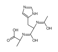 (2S)-2-[[(2S)-2-acetamido-3-(1H-imidazol-5-yl)propanoyl]amino]propanoic acid Structure