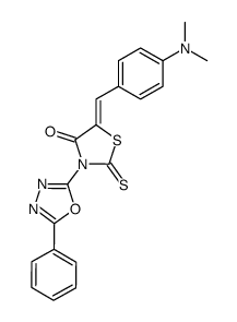 5-(4-dimethylamino-benzylidene)-3-(5-phenyl-[1,3,4]oxadiazol-2-yl)-2-thioxo-thiazolidin-4-one结构式