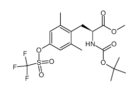 4'-trifluoromethanesulfonyl N-Boc-2',6'-dimethyl-L-phenylalanine methyl ester Structure