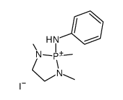 1,2,3-Trimethyl-2-phenylamino-[1,3,2]diazaphospholidin-2-ium; iodide结构式