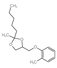 2-methyl-4-[(2-methylphenoxy)methyl]-2-pentyl-1,3-dioxolane结构式