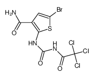 5-bromo-2-[3-(2,2,2-trichloro-ethanoyl)-ureido]-thiophene-3-carboxylic acid amide结构式