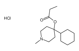 (4-cyclohexyl-1-methylpiperidin-4-yl) propanoate,hydrochloride Structure